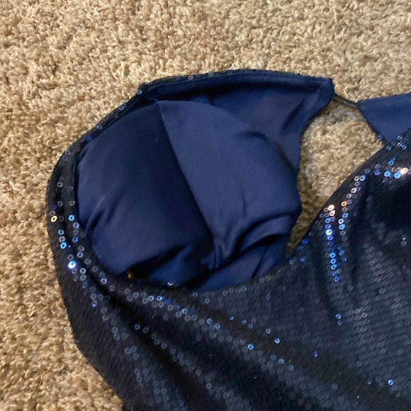 Foreign Exchange | Mini Blue Sequin Cocktail Dress - Picture 4 of 12